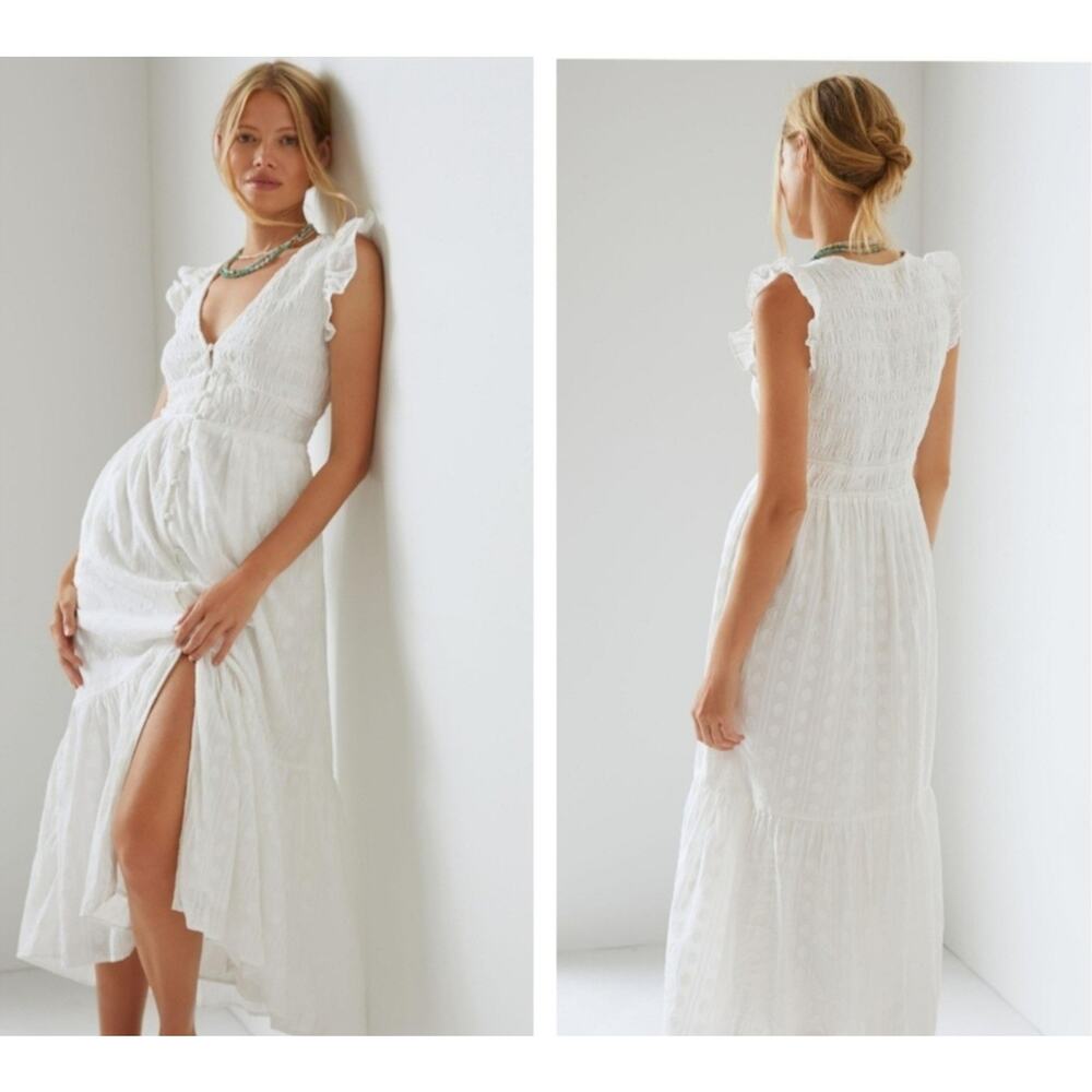 Anthropologie The Peregrine White Maxi Dress NOWT - Picture 9 of 13